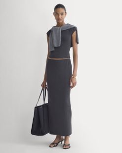 Maxi Skirt in Butterknit | Black