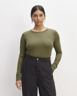 The Luxe Rib Long-Sleeve Crew | Kalamata