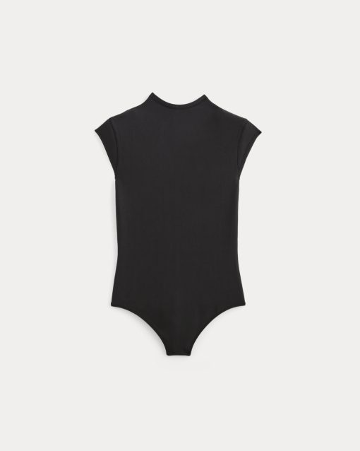 Alternative view of The Form Funnel-Neck Bodysuit | Black