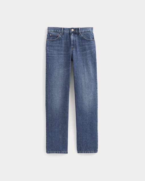 Alternative view of Low-Rise Straight Jean | Dark Indigo