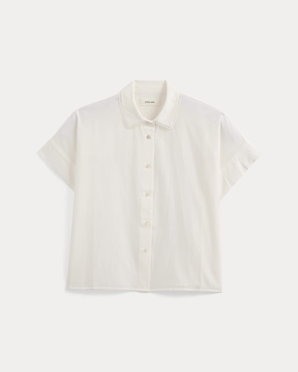 Scalloped-Collar Square Shirt | Bone - Image 2