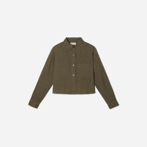 Alternative view of The Way-Short Shirt in Silky Cotton | Beech