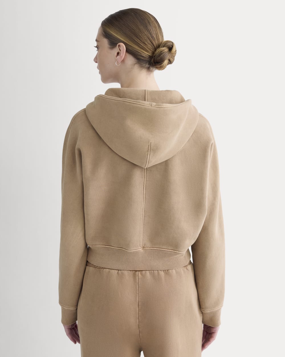 Everlane x The Laufey Foundation Cropped Full-Zip Hoodie | Weathered Clay - Image 5
