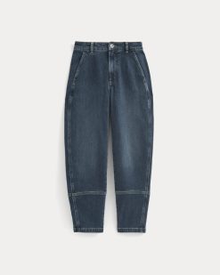 Alternative view of The Utility Barrel Pant | Deep Blue Indigo | Regular