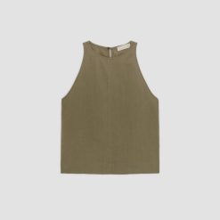 Alternative view of The Linen High-Neck Tank | Kalamata