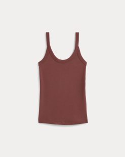 Alternative view of Soft Stretch U-Neck Tank | Henna Red