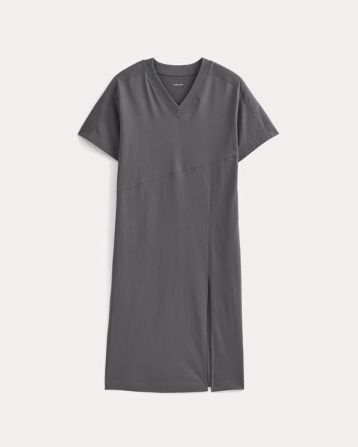 Alternative view of Weekend Tee Midi Dress | Charcoal Grey