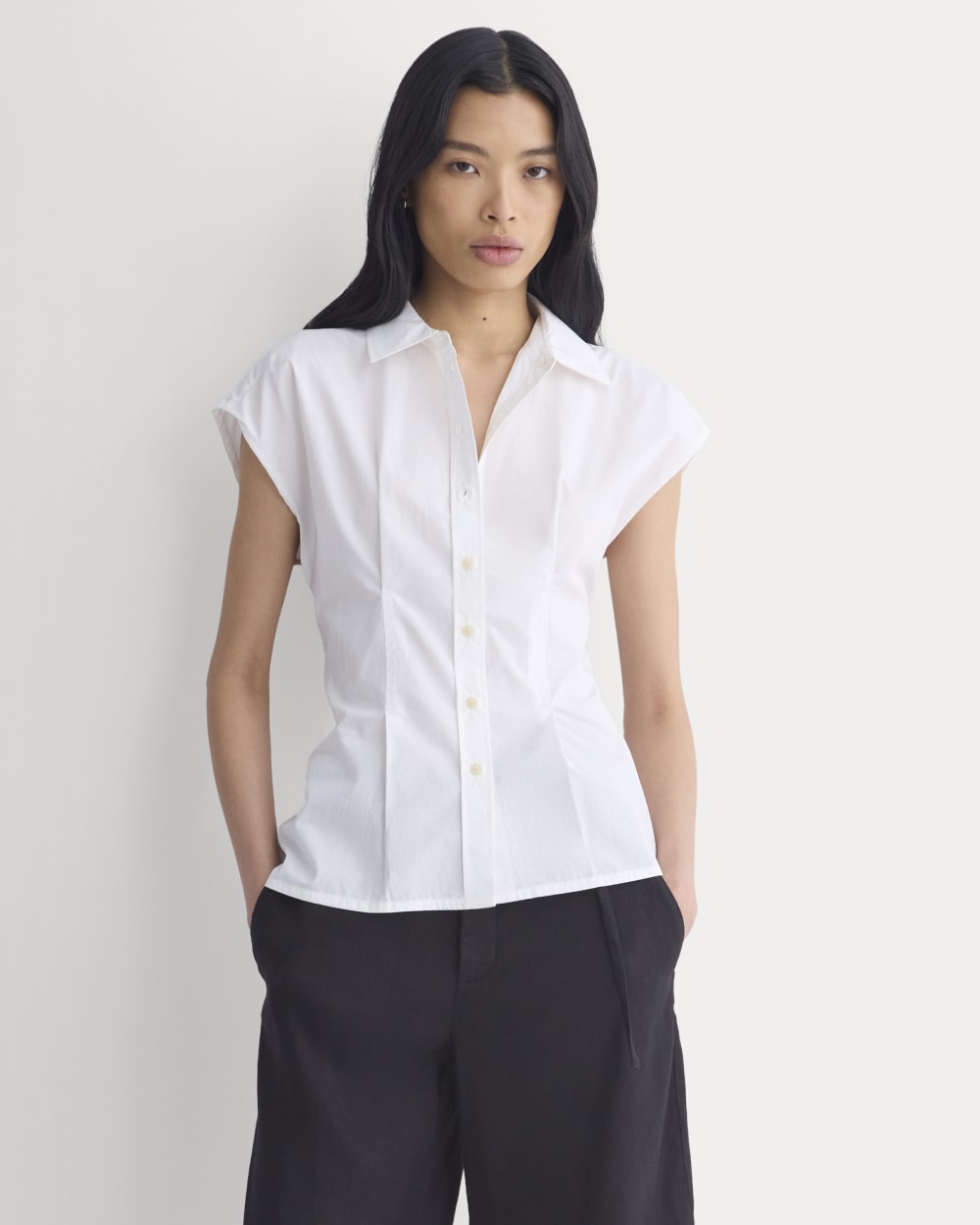 Muscle Shirt in Lightweight Cotton | White