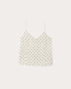 Alternative view of The Cami in Butterlite | Bone / Black Square Dot