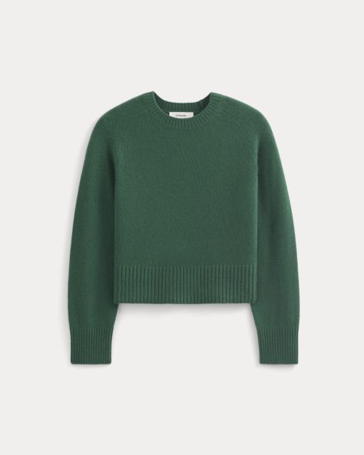 Alternative view of The Boxy Crew in Cashmere | Hunter Green