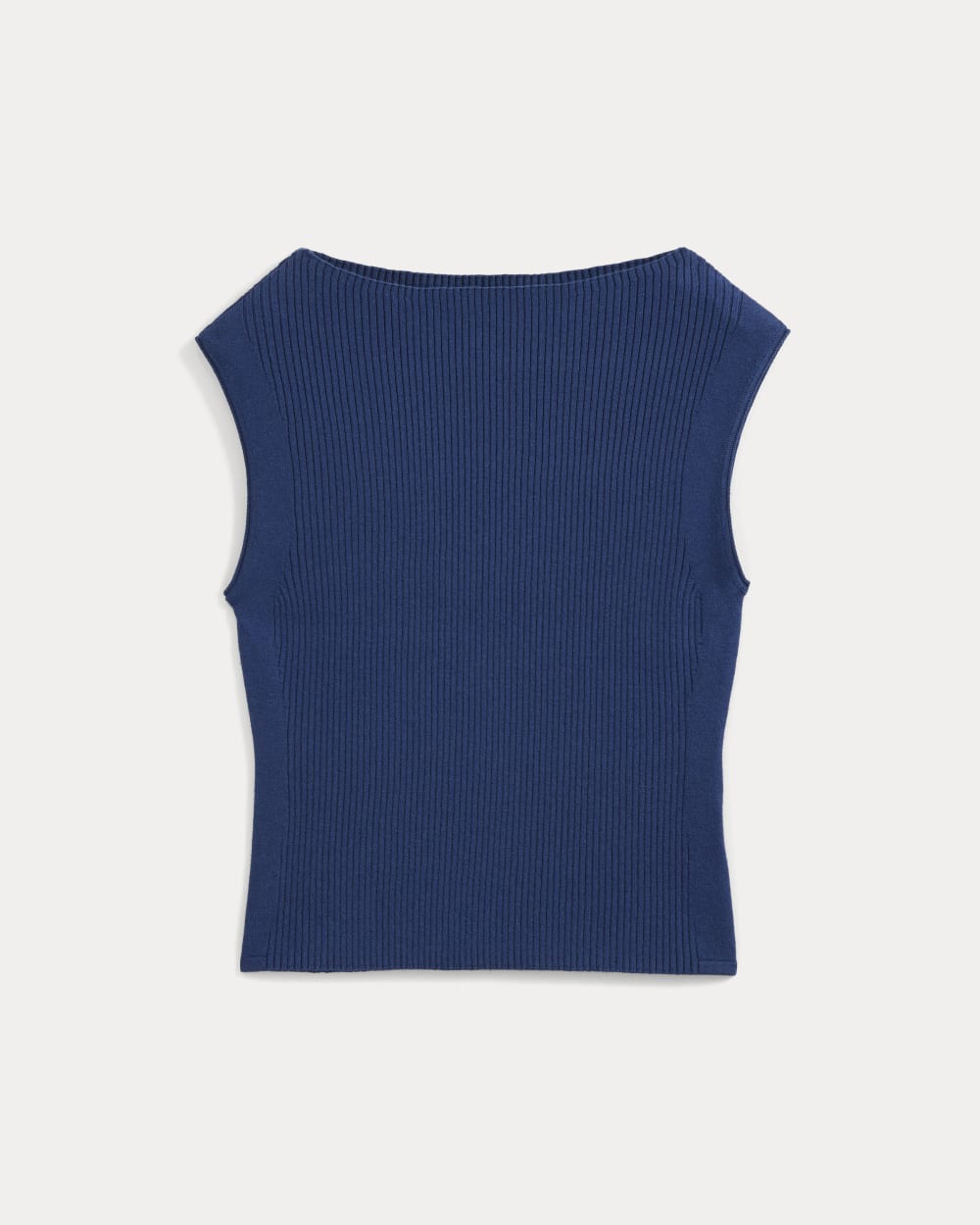 Boat-Neck Ribbed Knit | Estate Blue - Image 2