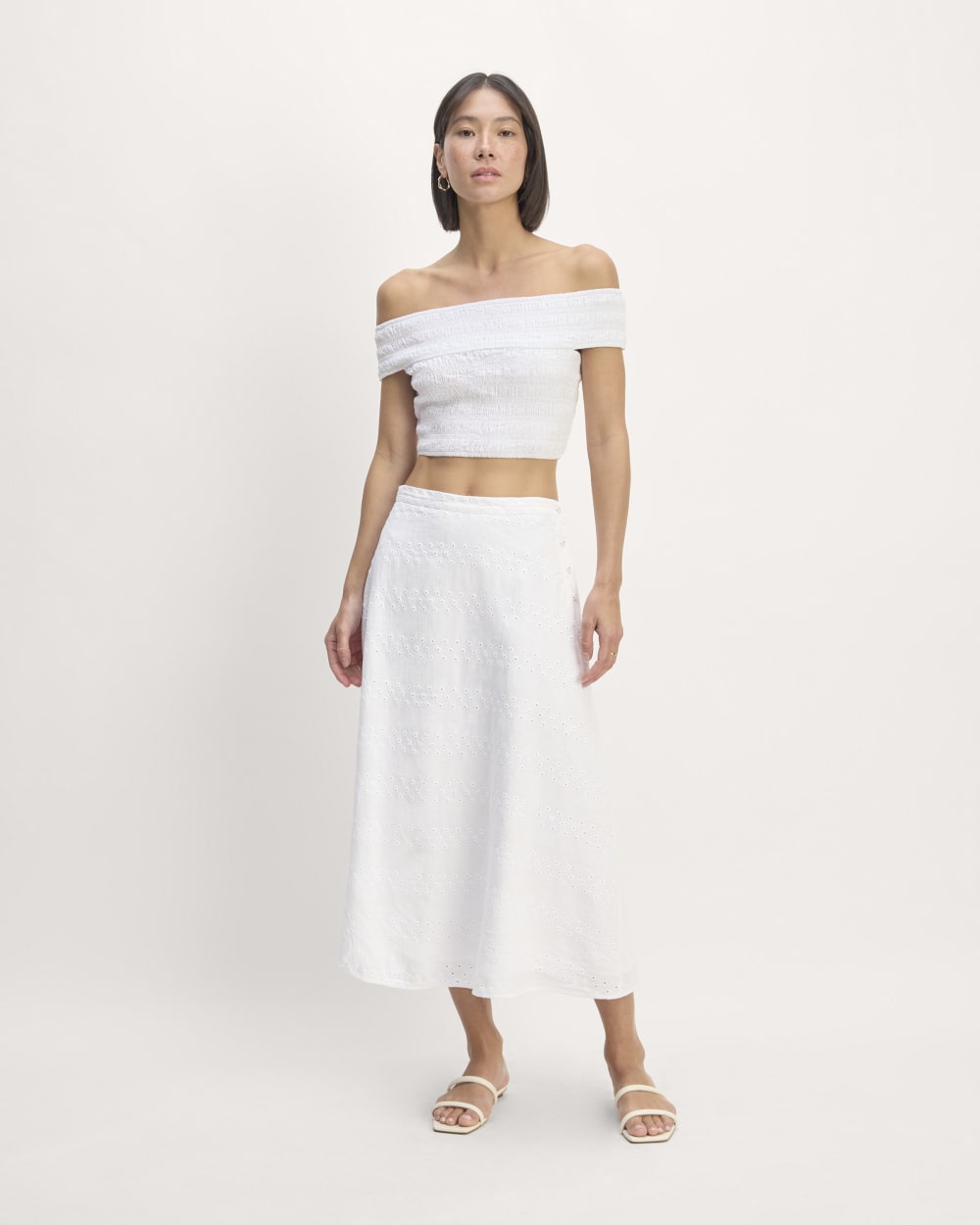 The Gauze Smock Top | White - Image 3