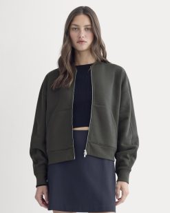 Luxe Fleece Bomber Jacket | Washed Black