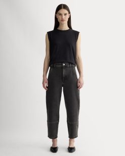 The Utility Barrel Jean | Washed Black | Regular
