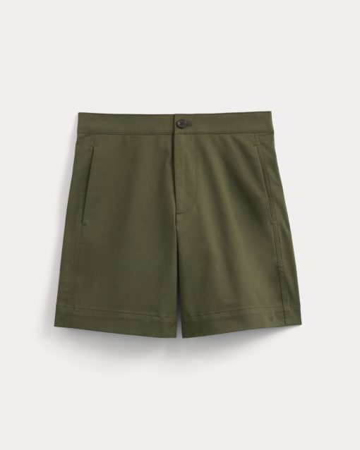Alternative view of Side-Panel Tailored Short | Olive Night
