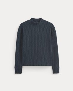 Alternative view of The Cozy Rib Funnel-Neck | Navy