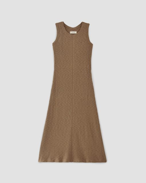 Alternative view of The Rib-Knit A-Line Tank Dress | Carob Brown