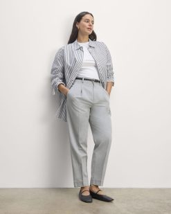 The Draper Tapered Pant in Buttersmooth | Heather Steel