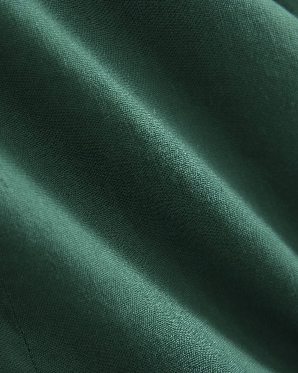 Tie-Neck Dress in Stretch Linen | Evergreen - Image 5