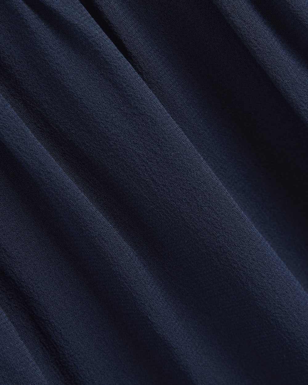 Notch Collar Shirtdress in Silk Georgette | Navy - Image 5