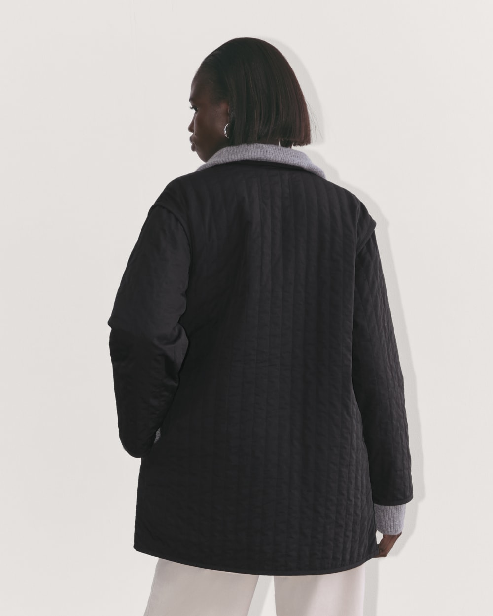 The Midi Quilted Liner | Black - Image 6