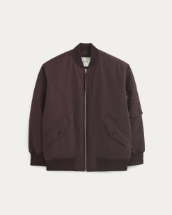 Alternative view of Renew Oversized Puffer Bomber | Deep Plum