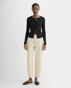 The Utility Barrel Pant | Ecru | Regular