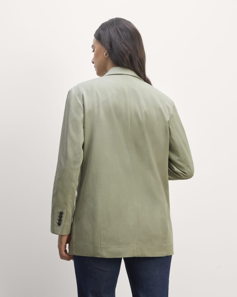 The Double-Breasted Blazer in Buttersmooth | Seagrass - Image 6