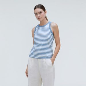 Alternative view of The Tank in Essential Cotton | Spring Lake / Canvas