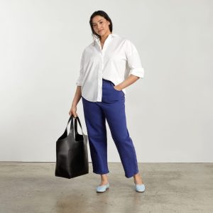 Alternative view of The Oversized Poplin Shirt | White