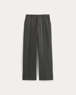 Alternative view of Ponte Wide-Leg Trouser | Heathered Soot