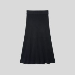 Alternative view of The Ribbed Knit Skirt | Black