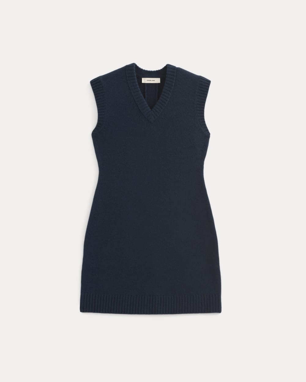 Sweater Mini Dress in Luxe Merino | Navy - Image 2