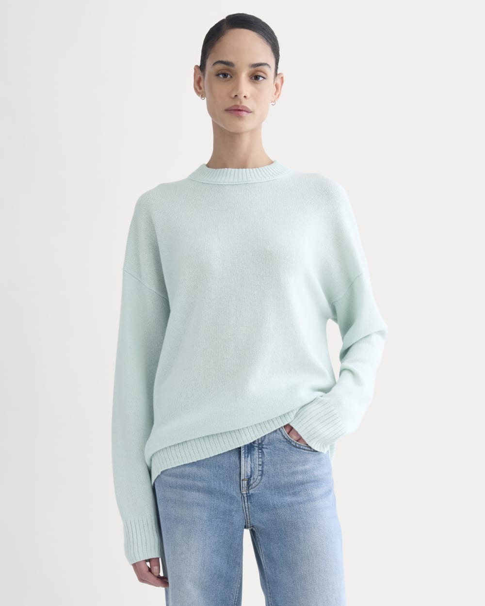 Cashmere Boyfriend Sweater | Chalk Blue