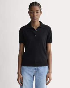 The Polo in Cotton Cashmere | Black