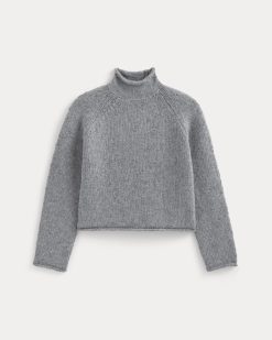 Alternative view of Rollneck Sweater | Heather Grey/Twist