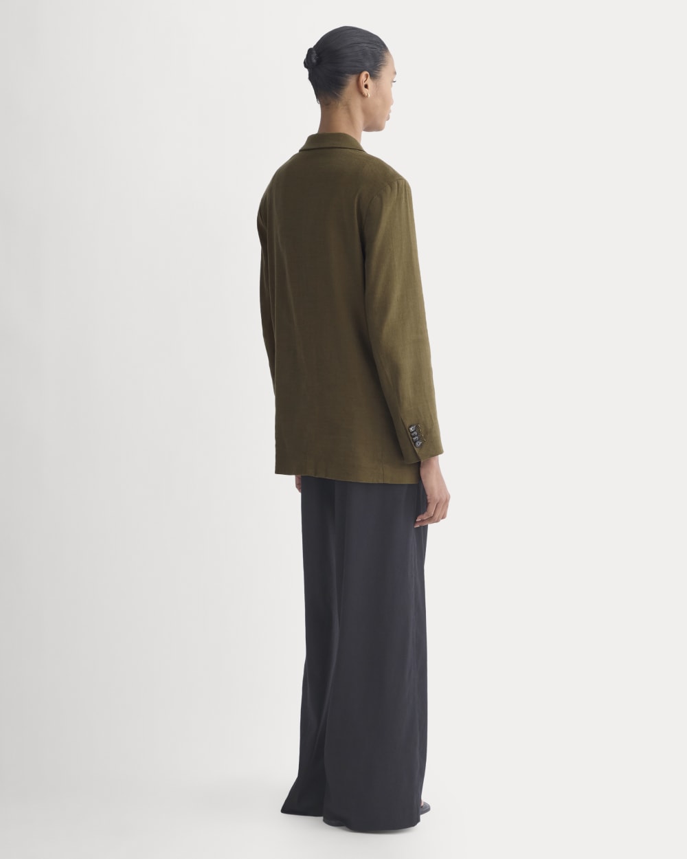The Oversized Blazer in Stretch Linen | Beech - Image 5