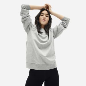 Alternative view of The Unisex French Terry Crew |  Heathered Grey