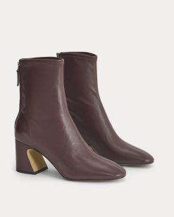 Alternative view of Leather Curved-Heel Boot | Burgundy