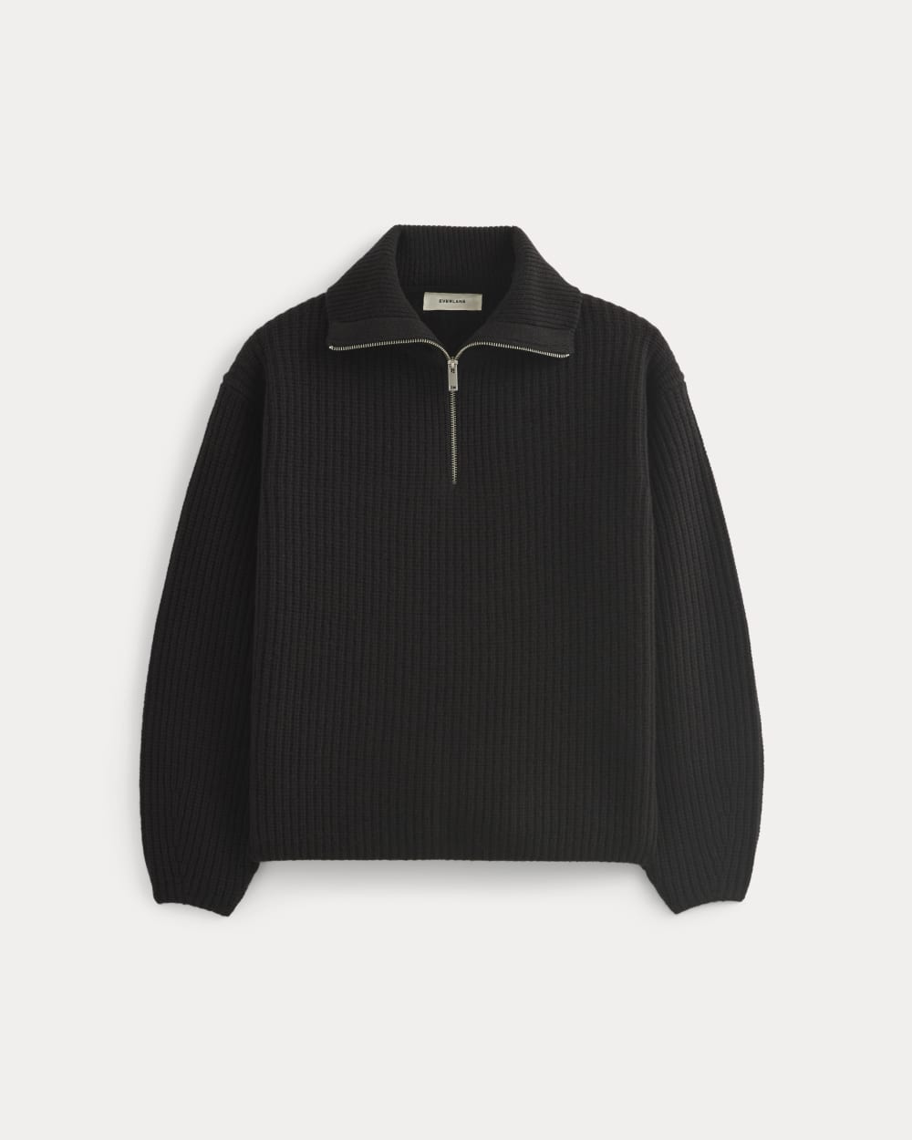 The Half-Zip Sweater in Luxe Merino | Black - Image 2