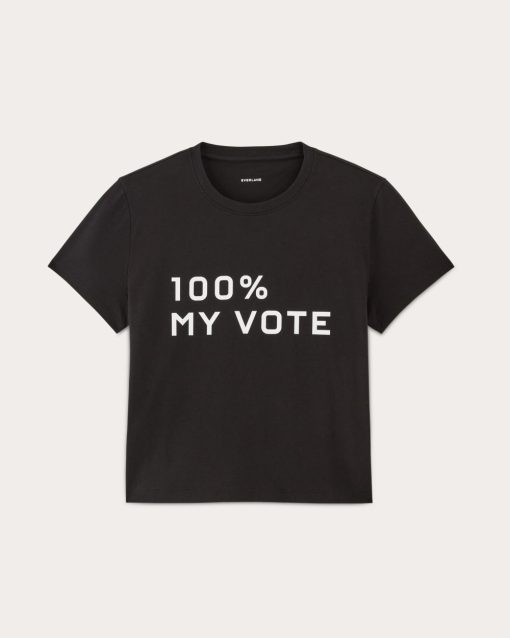 Alternative view of The Voter Tee in Essential Cotton | Black