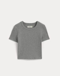 Alternative view of The '90s Rib Tee | Mid Heather Grey