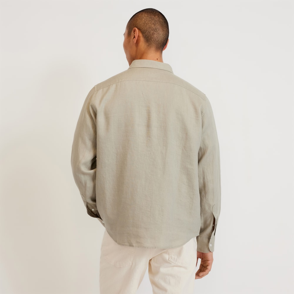 The Classic Shirt in Linen | Seagrass - Image 3
