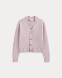 Alternative view of Cropped Cardigan in Everyday Cotton | Burnished Lilac