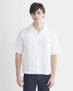 Cropped Resort Shirt | White