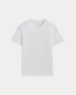Alternative view of The Essential Organic V-Neck Tee | White