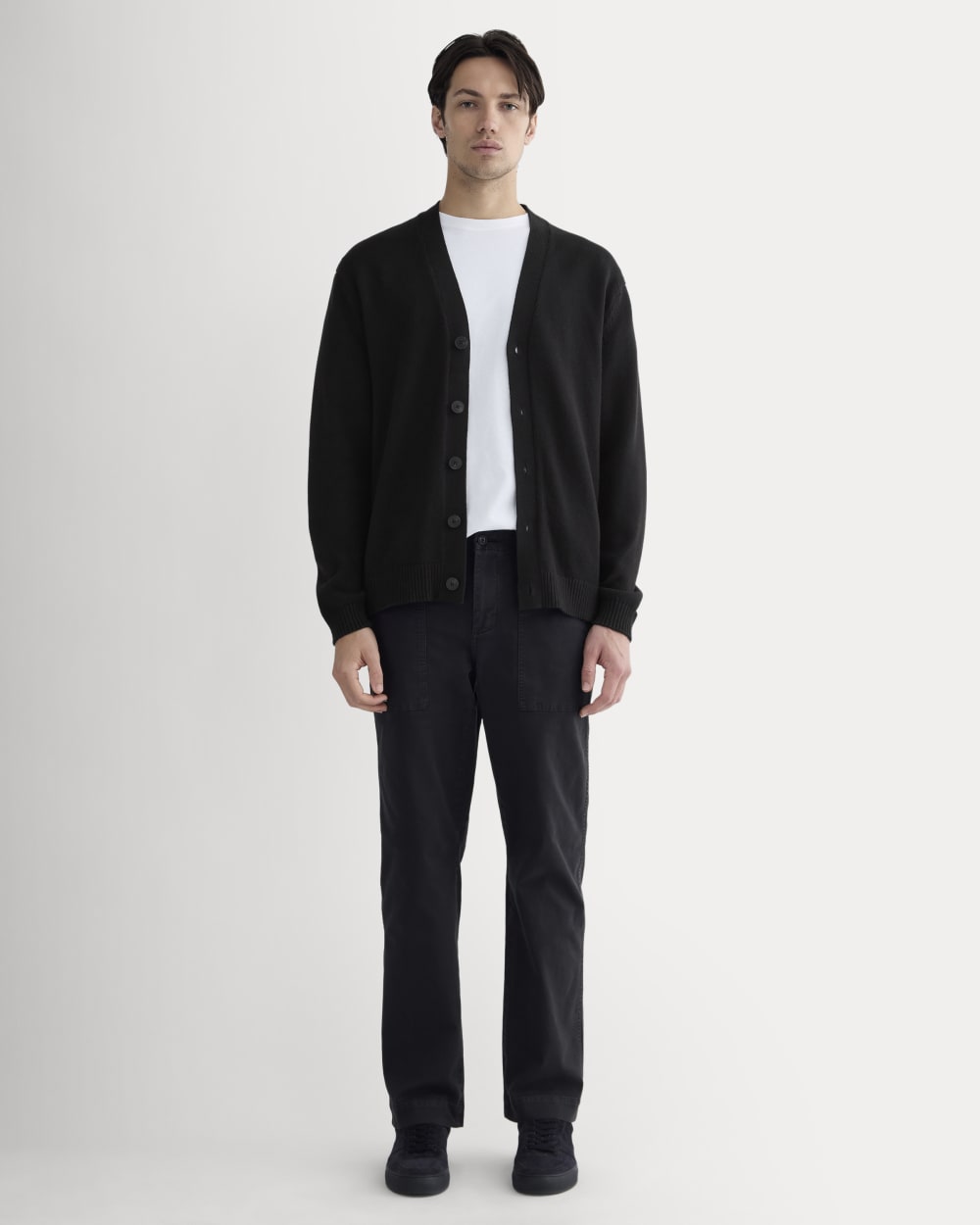 The Classic Cardigan in Everyday Cotton | Black - Image 3