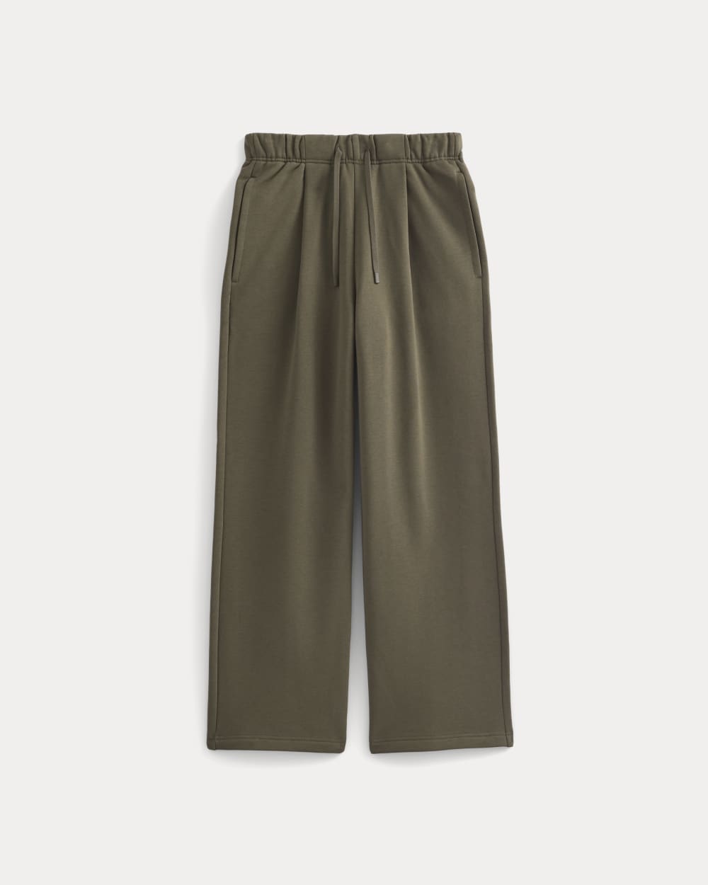 Luxe Fleece Pleated Sweatpant | Olive Night - Image 2