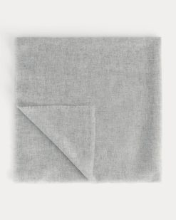 Alternative view of The Cashmere Feather Scarf | Heathered Grey