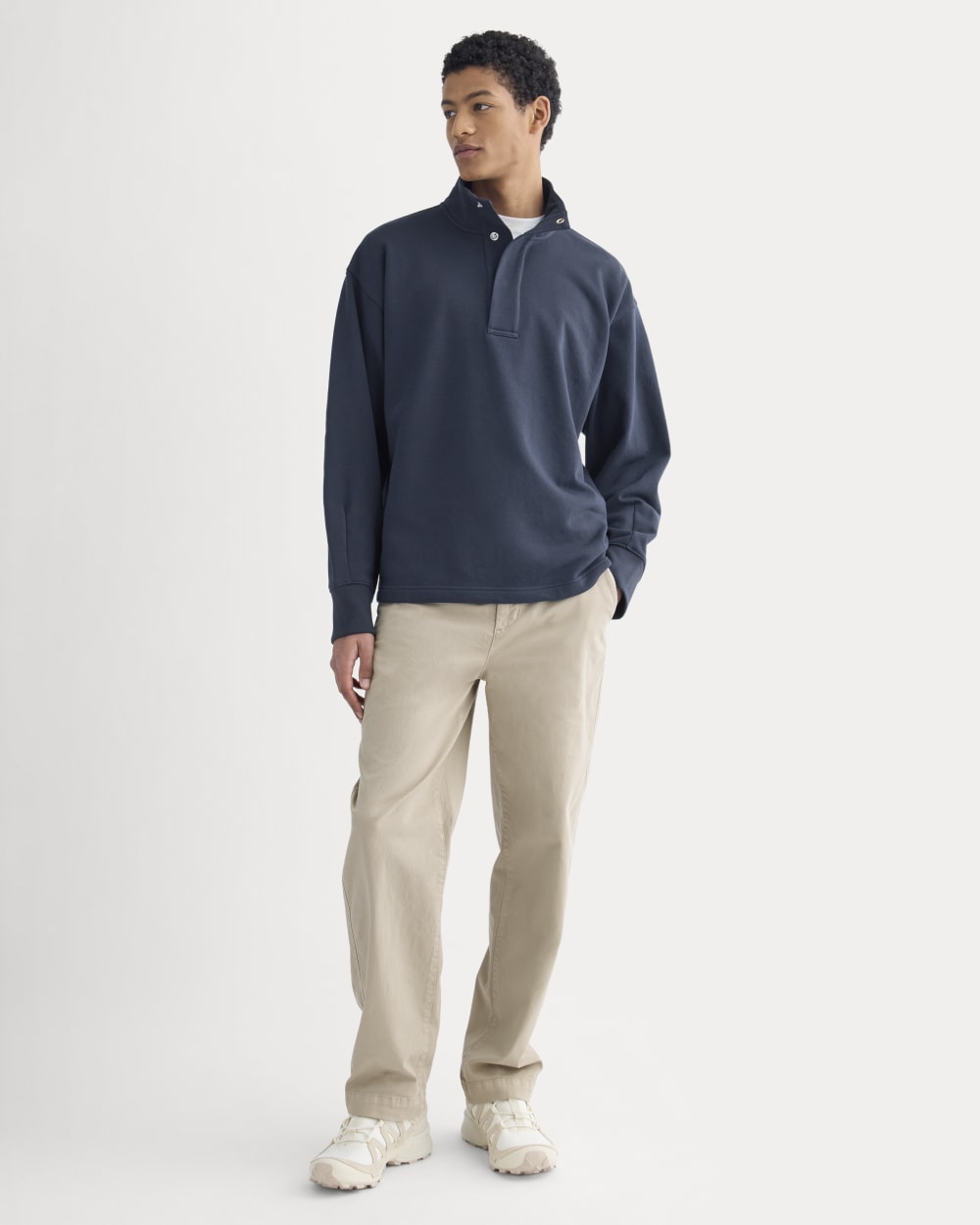 Off-Duty Terry Pullover | Deep Navy - Image 4